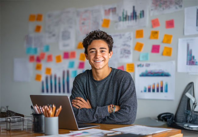 joven organizando tu tiempo de estudio - Zegel
